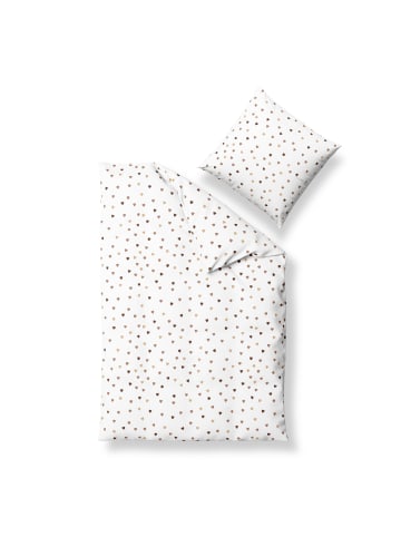 MTOnlinehandel Bettwäsche-Set "Paris Heart" in Creme, Beige, Braun