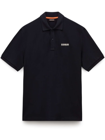 Napapijri Polo "E-Small Box Ss" in Schwarz