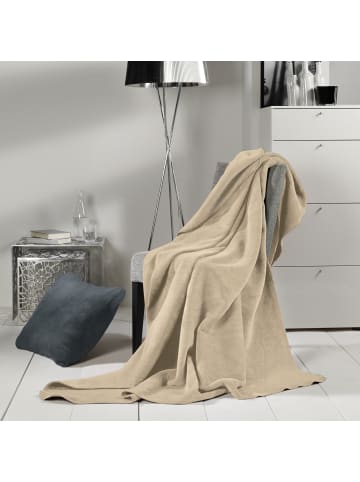 Erwin Müller Baumwolle Wohndecke 2er-Pack in sand