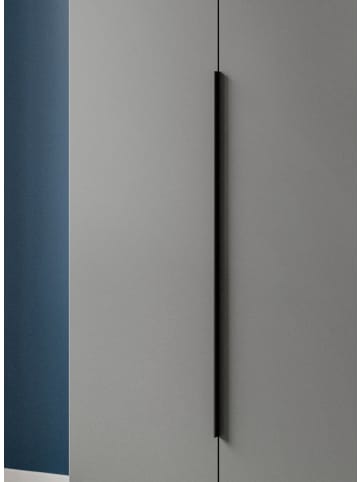 Inn.Furn Kleiderschrank grau 5-türig 2000 x 181 cm, Drehtürenschrank mit Kleiderstange