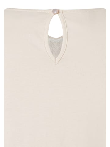 More & More glitzerndes Pailletten-Top, Jerseyrücken in powder creme