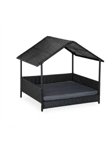 relaxdays Hundeliege in Anthrazit - (B)90 x (H)81 x (T)68 cm