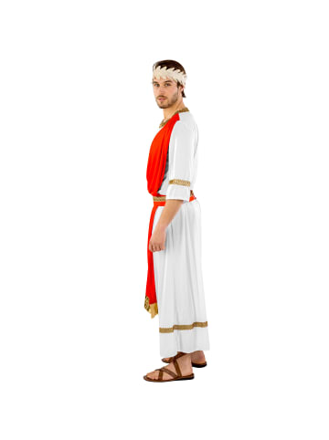 tectake Weiße, bequeme, lange Toga, weiß
