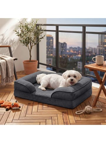 Feandrea Hundebett Blomfy in Dunkelgrau - (B)76 x (H)16 x (T)51 cm