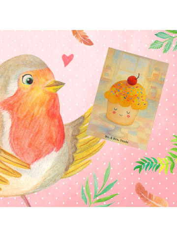 Mr. & Mrs. Panda Grußkarte Cupcake Design ohne Spruch in Weiß