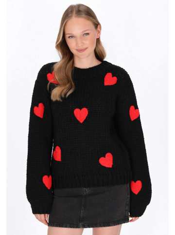 myMo Sweater in black red