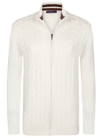 Felix Hardy Stehkragen Zopfmuster Pullover in Ecru
