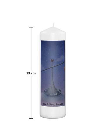 Mr. & Mrs. Panda Wachskerze Sternzeichen Waage Design ohne Spruch in Weiß