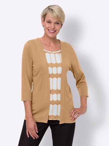 Sieh an! 2-in-1-Shirt in camel