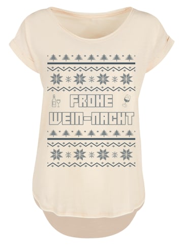 F4NT4STIC Long Cut T-Shirt Frohe Wein-Nacht in Whitesand