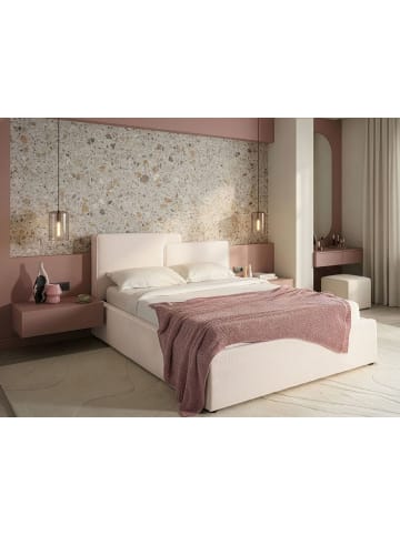 Beliani Doppelbett LAGARDE in Weiß/Schwarz - (W) 176 x (H) 105 x (L) 224 cm