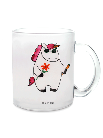Mr. & Mrs. Panda Glasbecher Einhorn Woodstock ohne Spruch in Transparent