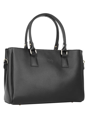 Cluty Handtasche echt Leder in schwarz