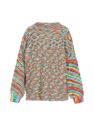 IZIA Damen Pullover in Grün Mehrfarbig