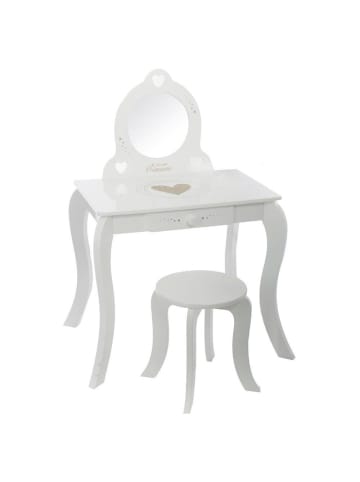 Atmosphera Créateur d'intérieur Tisch mit Spiegel und Hocker in Weiß, (B) 60 x (H) 91 x (L) 40 cm