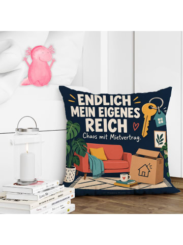Mr. & Mrs. Panda Kissen Wohnung Eigenes Design mit Spruch in Weiß