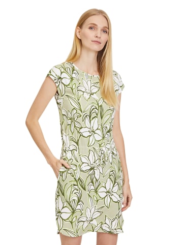 CARTOON Sommerkleid ohne Arm in Dark Green/Green