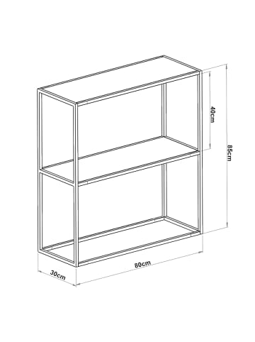 en.casa Konsolentisch Konnevesi in Transparent (H)85cm (B)80cm (T)30cm