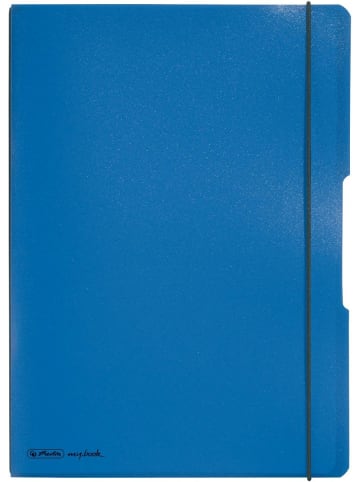 Herlitz Notizheft my.book flex PP A4 2x40 Blatt liniert/kariert blau