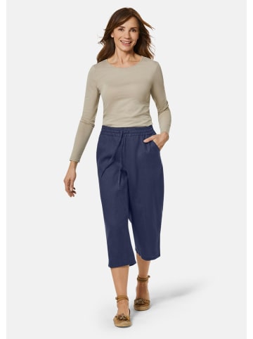 GOLDNER Kurzgröße:  Leinenhose Leinenhose in marine