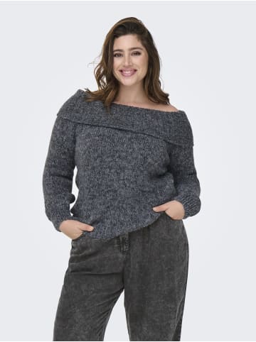 ONLY Carmakoma Strickpullover in Medium Grey Melange 1