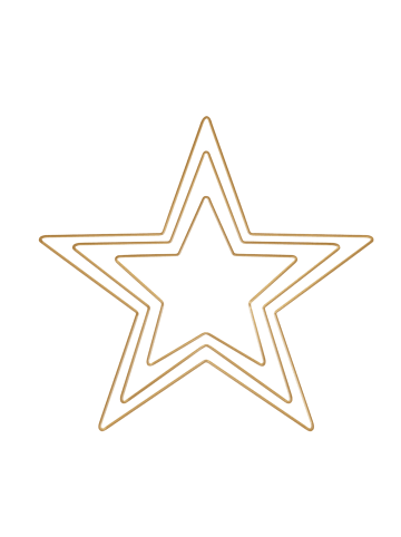 Rayher Metallringe Sterne sortiert in gold