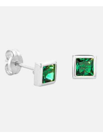 Diamant L'éternel Ohrringe aus 375 Weißgold mit Smaragd