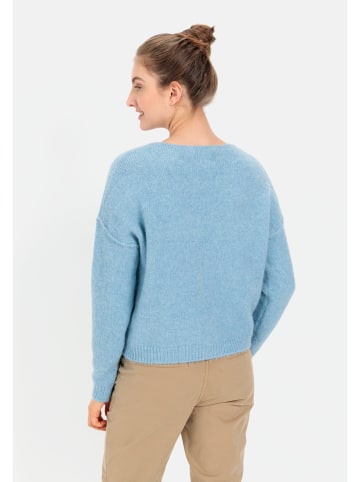 Camel Active Strickpullover im leichten Oversize Fit in Blau