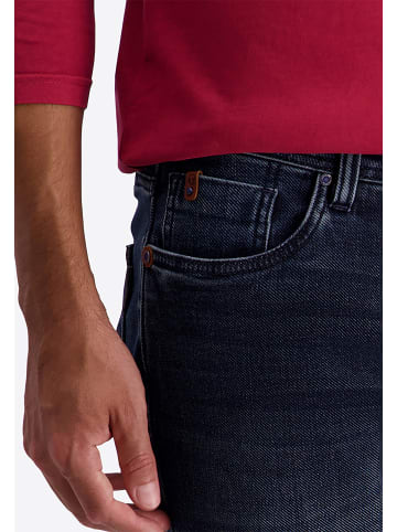 Timezone Jeans Slim Fit Gerade Reißverschluss Used Optik in Dunkelblau