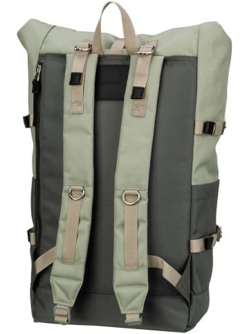 SANDQVIST Laptoprucksack Bernt Rolltop Backpack in Multi Dew Green/Night Grey