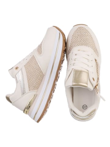 Ital-Design Freizeitschuh in Beige und Gold