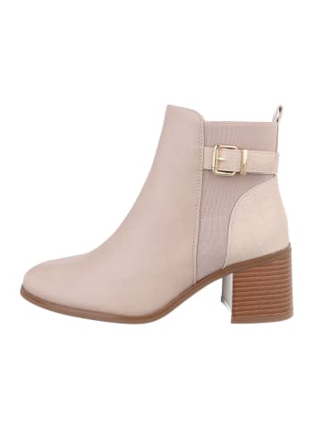 Ital-Design Stiefelette in Beige