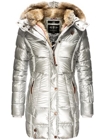 Marikoo Wintermantel Lieblings Jacke in Silber