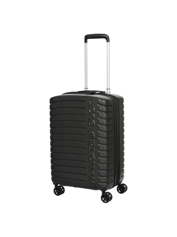 Mandarina Duck Flyduck - 4-Rollen-Kabinentrolley 55 cm erw. (black) in schwarz