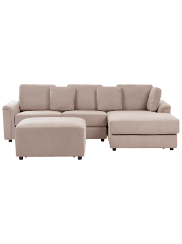 Beliani 2-tlg 4-Sitzer Sofa KOHLO in Beige/Schwarz linksseitig