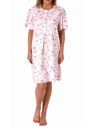 NORMANN Pflegenachthemd kurzarm Rückenteil offen - 73963 in rose