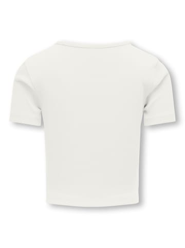KIDS ONLY T-Shirt KOGNESSA LIFE S/S CUTOUT TOP BOX JRS in cloud dancer