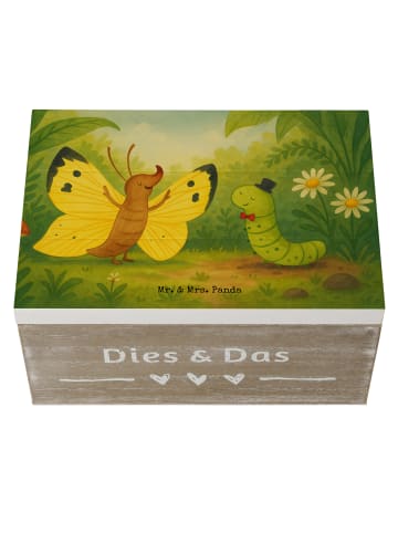 Mr. & Mrs. Panda Geschenkbox Raupe Schmetterling Design ohne Spruch in Weiß