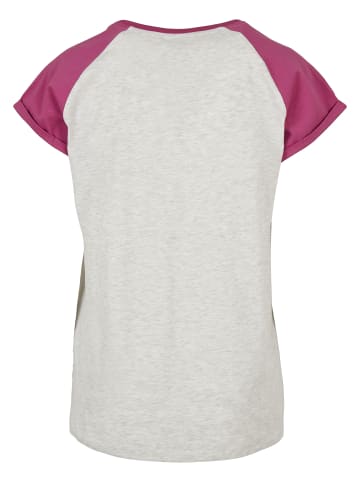 Urban Classics T-Shirt in lightgrey/brightviolet