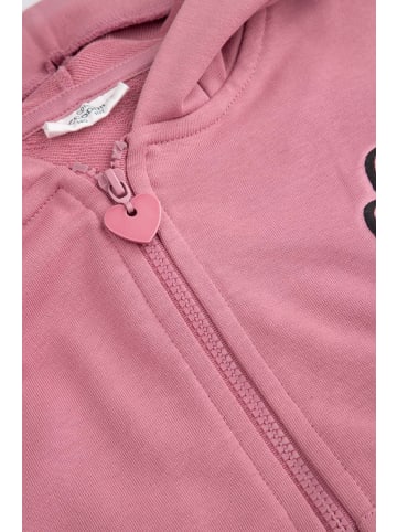 Coccodrillo Kapuzensweatjacke mit Reißverschluss in gedämpftes Rosa