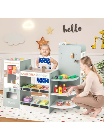 COSTWAY Kaufladen 30 tlg. Kaufmannsladen ab 3 Jahren in Grau