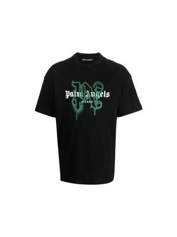Palm Angels Milano Monogram Print T-Shirt Schwarz