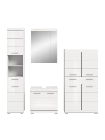 ebuy24 Badmöbelset Scout Weiß 186 x 34 cm