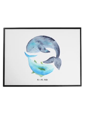 Mr. & Mrs. Panda Schreibunterlage Walfisch Thunfisch ohne Spruch in Weiß