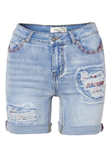 KOROSHI HOSE KURZE JEANS in blau