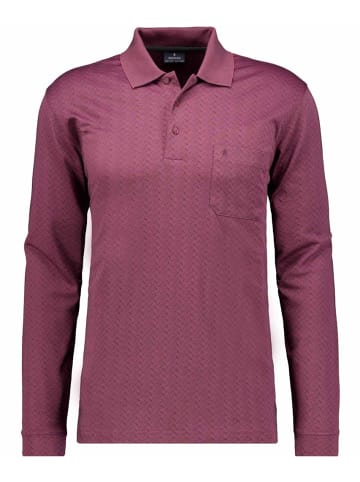 Ragman Poloshirt Jacquard in Rot