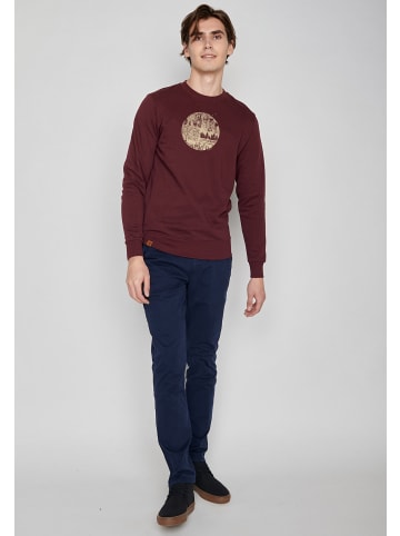 GreenBomb Sweatshirt Nature Mountain Circle in Samt Regen