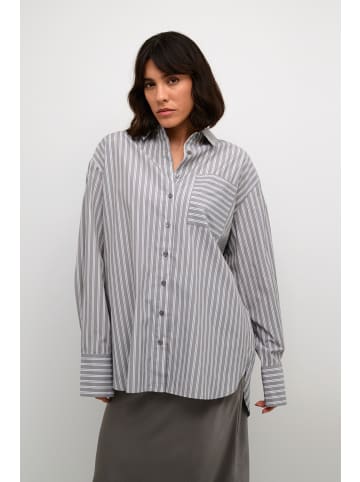 Kaffe Langarm - Hemd KAmackie in Grey/White stripe