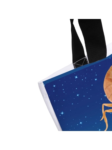Mr. & Mrs. Panda Shopper Tasche Sternzeichen Skorpion mit Spruch in Sternenhimmel Blau