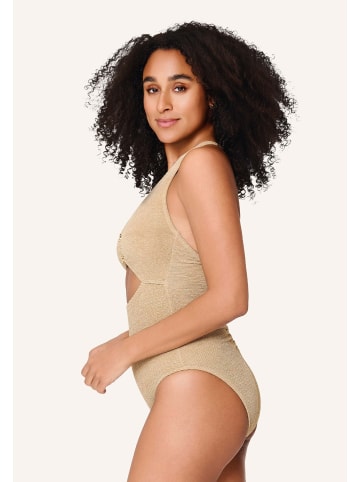 LINGADORE Badeanzug Gold beige